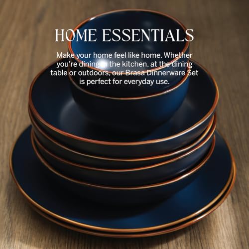 Brasa Stoneware 16 Piece Modern Dinnerware Sets