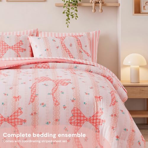 Twin XL Comforter Set with Sheets for Girls