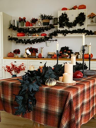 Black Artificial Maple Leaf Garland