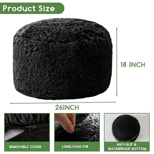 Round Stuffed Pouf Ottoman