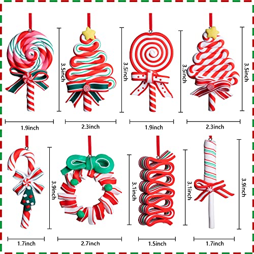 8 Pcs Christmas Hanging Lollipop Ornaments (8 Count)