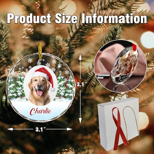 Personalized Pet Photo Ornaments Gifts for Christmas Dog Cat