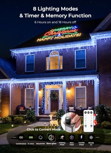Icicle Outdoor Christmas Lights (40 Foot)