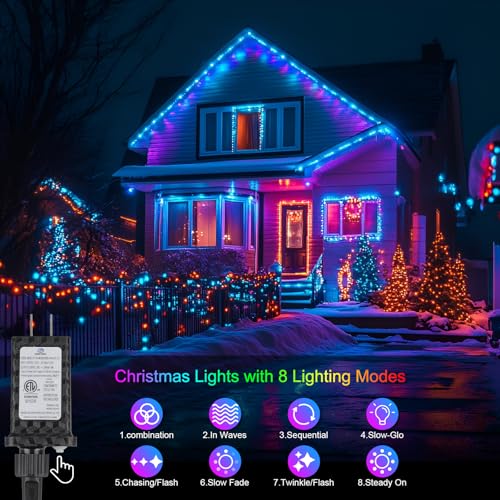 200FT 600LED Christmas Lights Plug in (196 Foot)