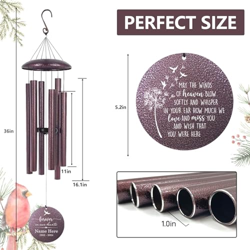Memorial Dandelion Wind Chimes Personalized