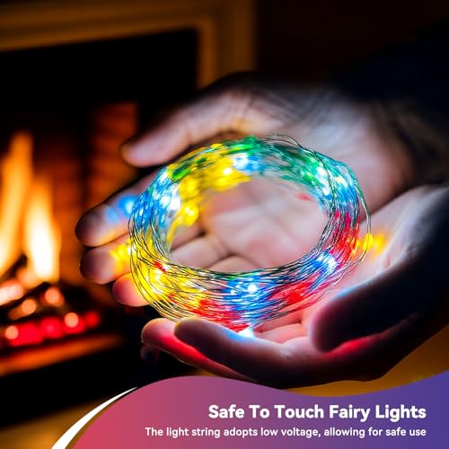2 Pack Multicolor Fairy Lights Battery Operated