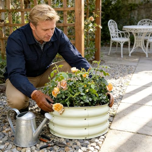 GARDMAX 2x2x1FT Galvanized Round Raised Garden Bed Kit