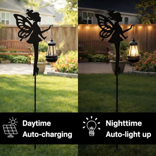 Solar Fairy Garden Accessories Outdoor 1 Pair (2 Count)