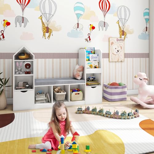 Kids Bookcase and Bookshelf with Reading Nook