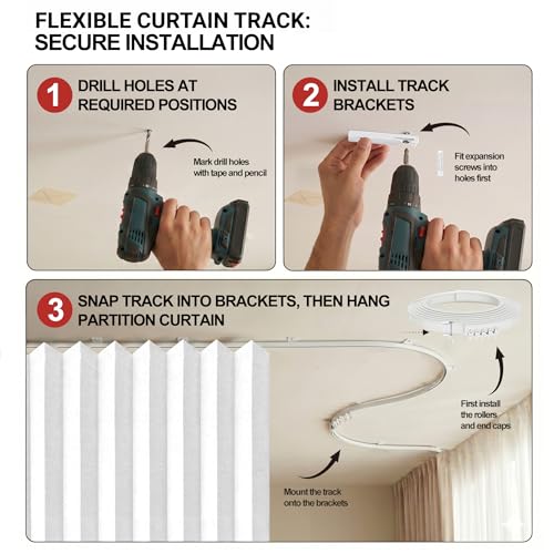 Hanging Accordion Room Divider with Track System