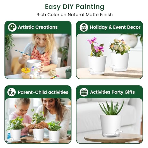 6 inch Self Watering Pots for Indoor Outdoor Plants (6 Count)