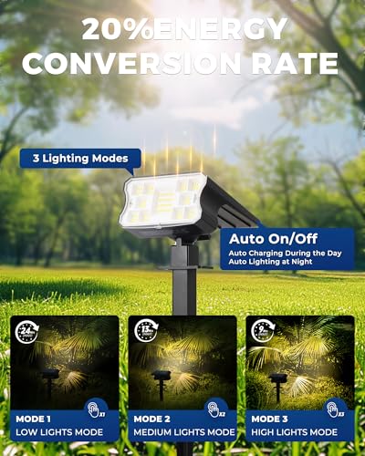 Solar Lights Outdoor Waterproof IP67 (4 Count)