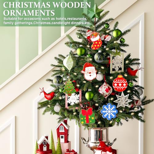 80PCS Wooden Christmas Ornaments to Paint (80 Count)