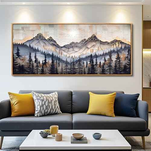 Large Canvas Abstract Ink