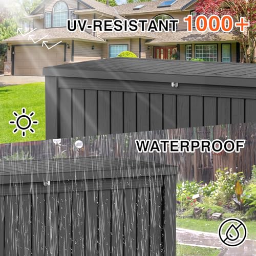 180 Gallon Outdoor Storage Box Waterproof Lockable