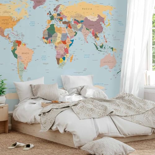 Premium Wall Mural World Map 177x124 in (9 Count)