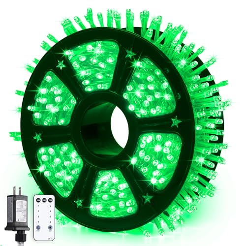 600 LED Green Lights Indoor Outdoor Waterproof for Halloween Decor (168 Foot)