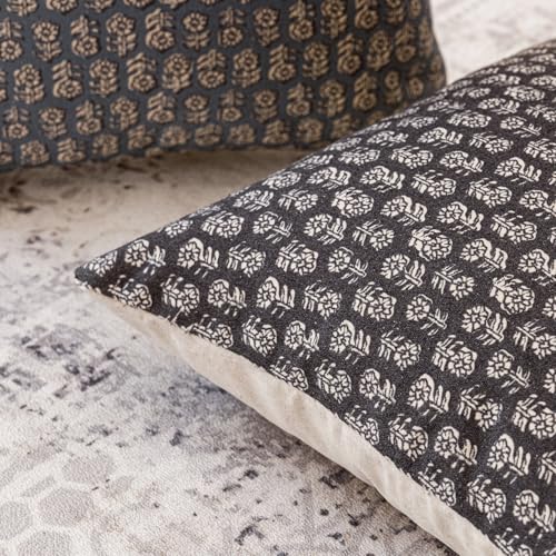 Decorative Floral Print Throw Pillow Covers 24×24 Inch (2 Count)