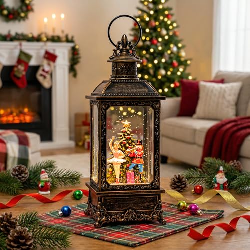 Christmas Snow Globe Nutcracker Lantern