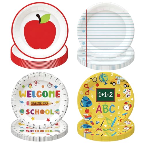 48 PCS Back to School Paper Plates 7 inch (50 Count)