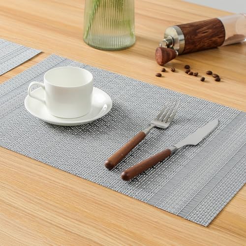 Lunar Grey Placemats Set of 12 (12 Count)