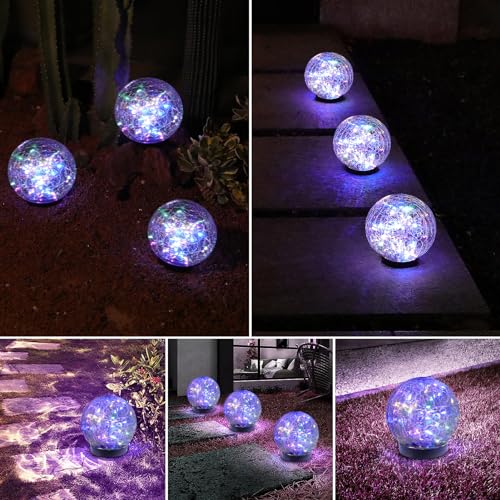 Solar Globe Lights Outdoor Waterproof (4 Count)