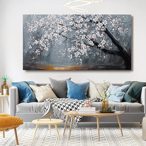 Flower Wall Art Decor Large Canvas Wall Art Decor For Living Room 29"X58"