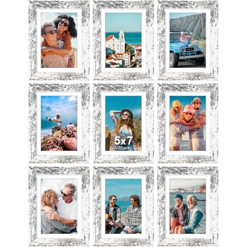 5x7 Picture Frames Set of 9 (9 Count)