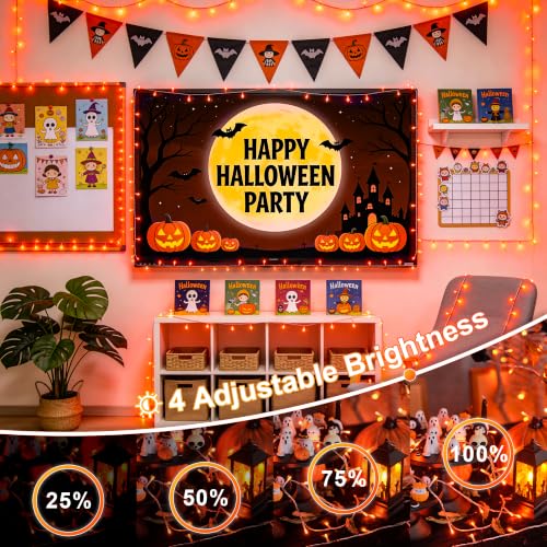 600 LED Halloween Lights Outdoor (168 Foot)