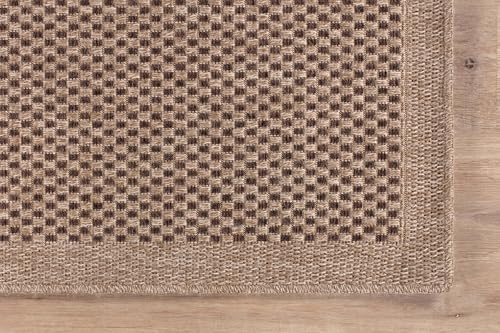Indoor and Outdoor Runner Rug Natural Sisal Boho Woven Design Easy (14 Sq Ft)