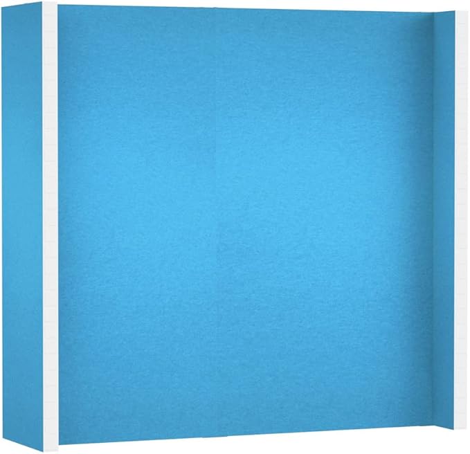 EverPanel Modular 7' x 7' Wall Kit | Light Blue SoundSorb with White Trim | Room Divider | Interlocking Wall Panels | Temporary Room Separator | Configurable Partition