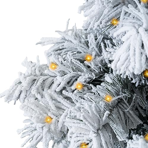 Skylar 6.5ft Snow Flocked Christmas Tree Prelit with 626 Branch Tips