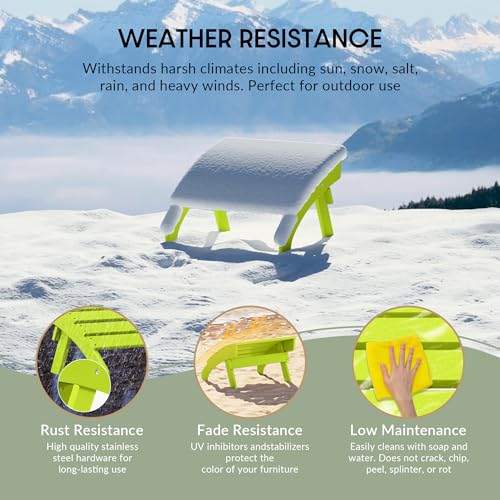 Dylan Outdoor Patio HDPE Adirondack Ottoman Footrest