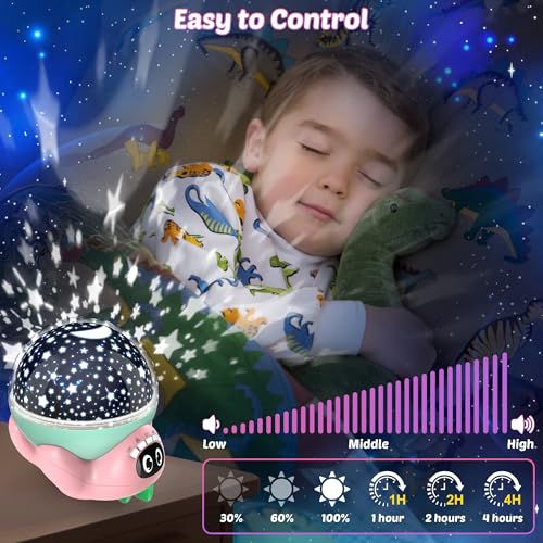 Dinosaur Night Light Projector for Kids Pink Dino Toys for Boys
