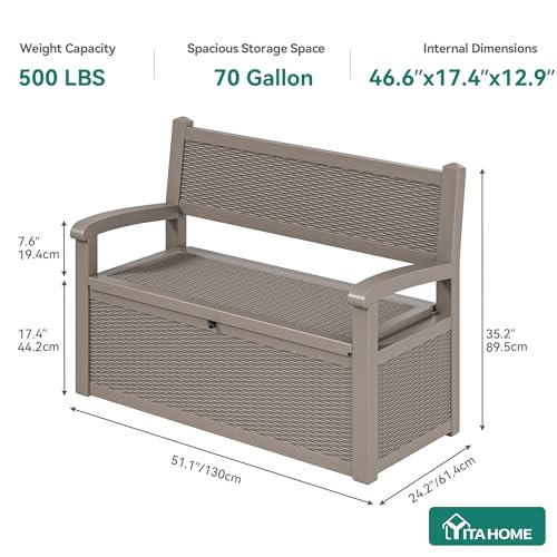 70 Gallon Deck Bench with Storage