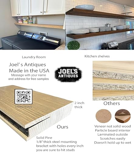 48 inch Wooden Floating Shelves for Wall