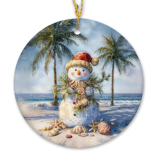 Coastal Summer Christmas Ceramic Ornament Gifts