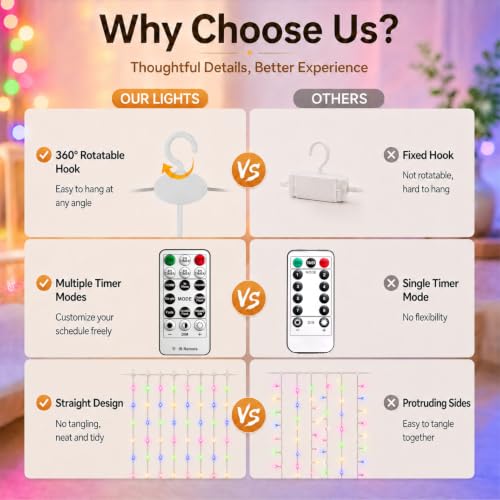 300LED Fairy Curtain Lights