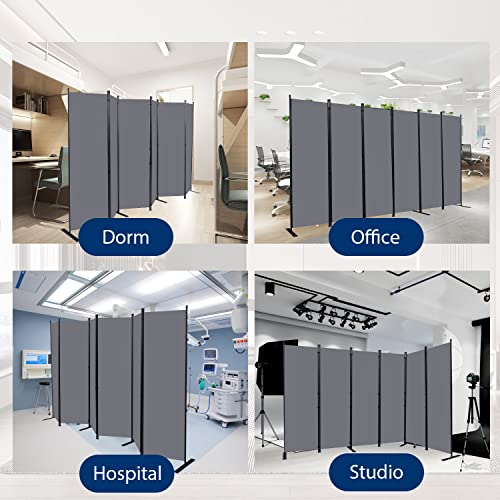 6 Panel Wide Room Divider Wall Screen for Room Separation