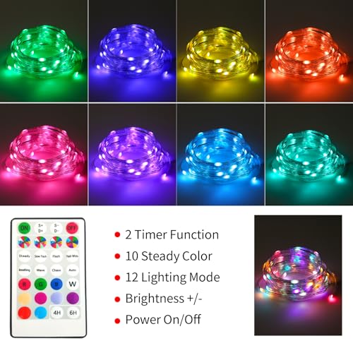 Fairy Lights Battery Operated String Lights Color Changing 2 Pack (2 Count)
