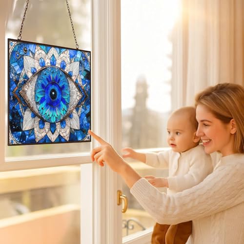 Rectangle Evil Eye Suncatcher Indoor