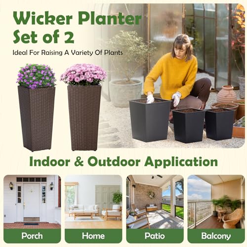 Wicker Planters