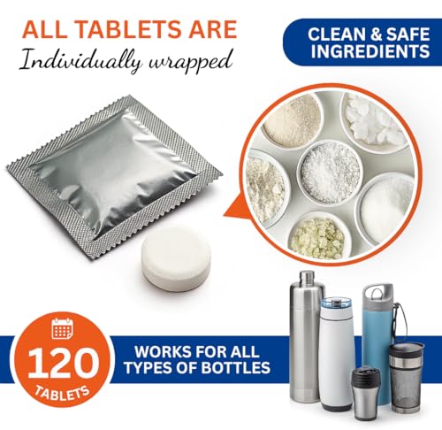 Water Bottle Cleaning Tablets 120 Pack