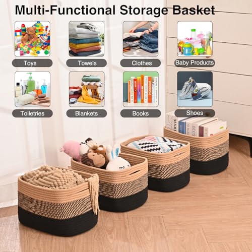 Storage Baskets for Shelves Organizing (4 Count)