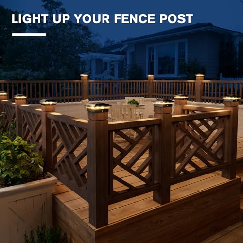 Black Solar Post Cap Lights (12 Count)