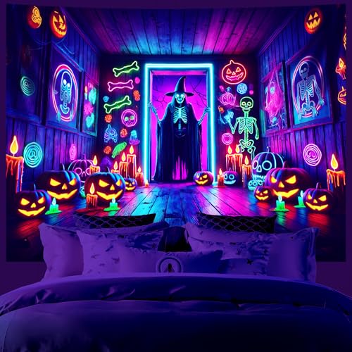 UV Reactive Halloween Tapestry