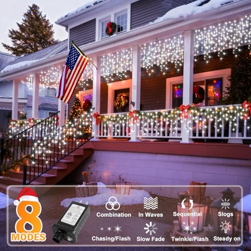 Christmas Lights Outside Decor 33FT 400 LED Indoor Light Connectable