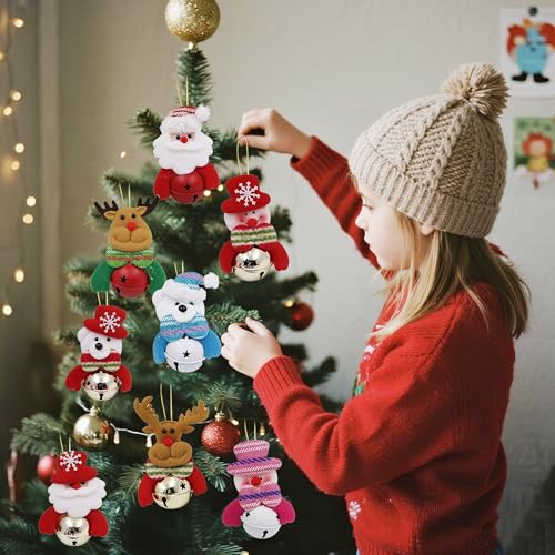 Christmas Tree Plush Ornaments (8 Count)