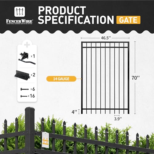 Heavy Duty Flat Top Fence Gate (24 sq ft sq ft)