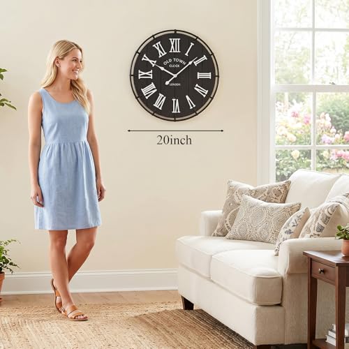 20 Inch Large Farmhouse Wall Clock